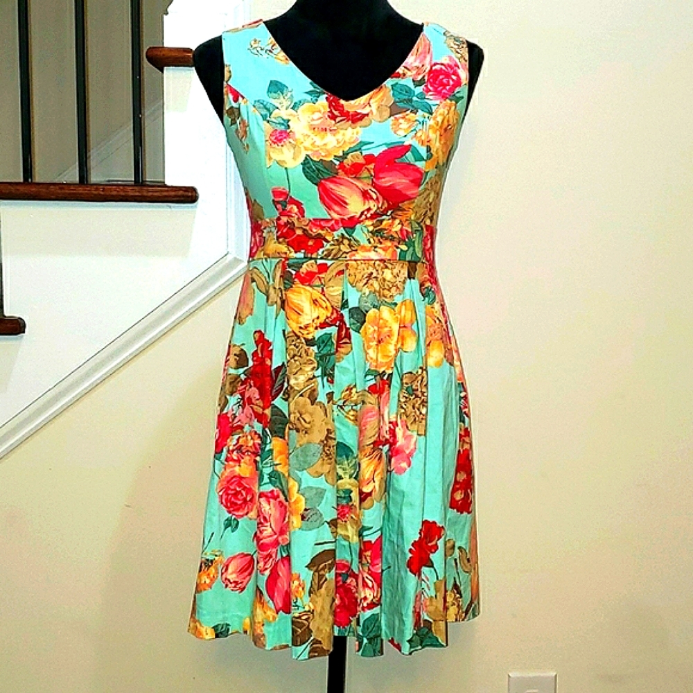 Tiana B petite mint floral dress